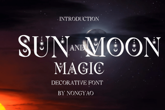 Creative Magic Fonts for Sun & Moon Projects