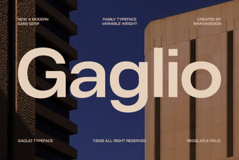 Gaglio Font: Versatile Design and Display Styles