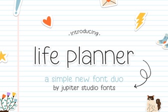 Life Planner Duo Font for Digital Planning Projects